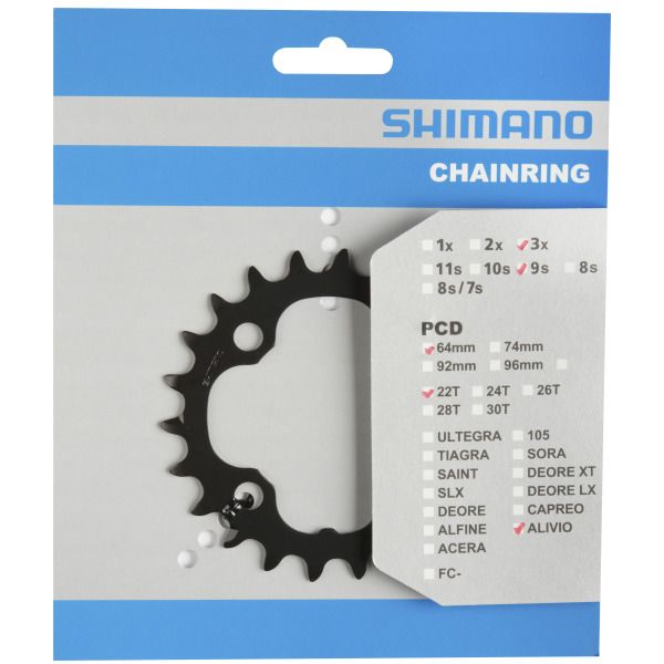 Shimano-Kette Top 22t Deore FC-M590 Schwarz