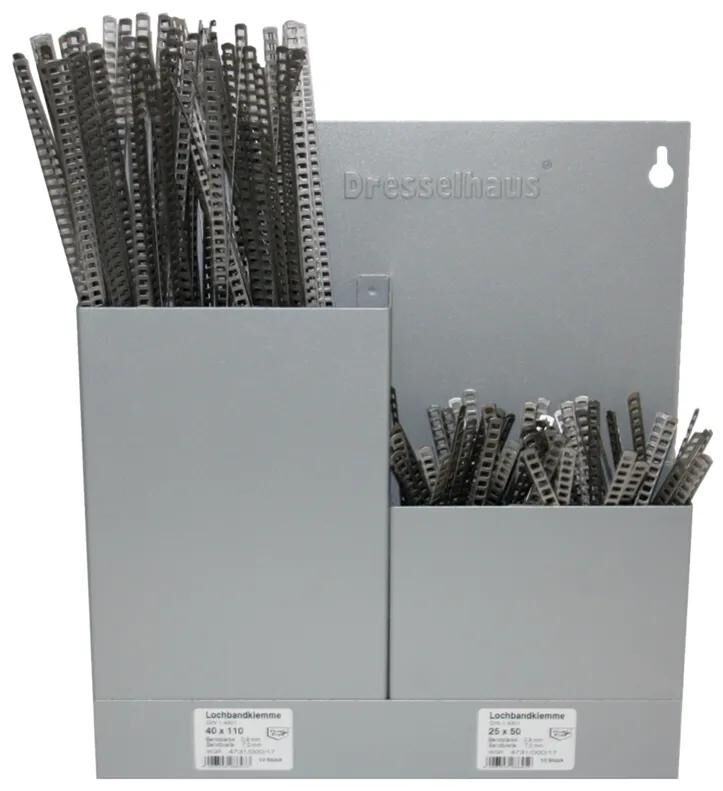 Dresselhaus Achsdeckel Klemmband Sortiment Lochbandclipme sort.Lochband Klemme 2-fach bestückt
