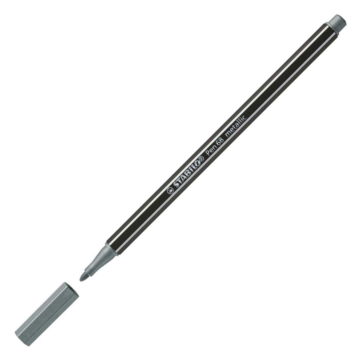 Stabilo Pen 68 Metallic-Filzstift - Silber (68 805)