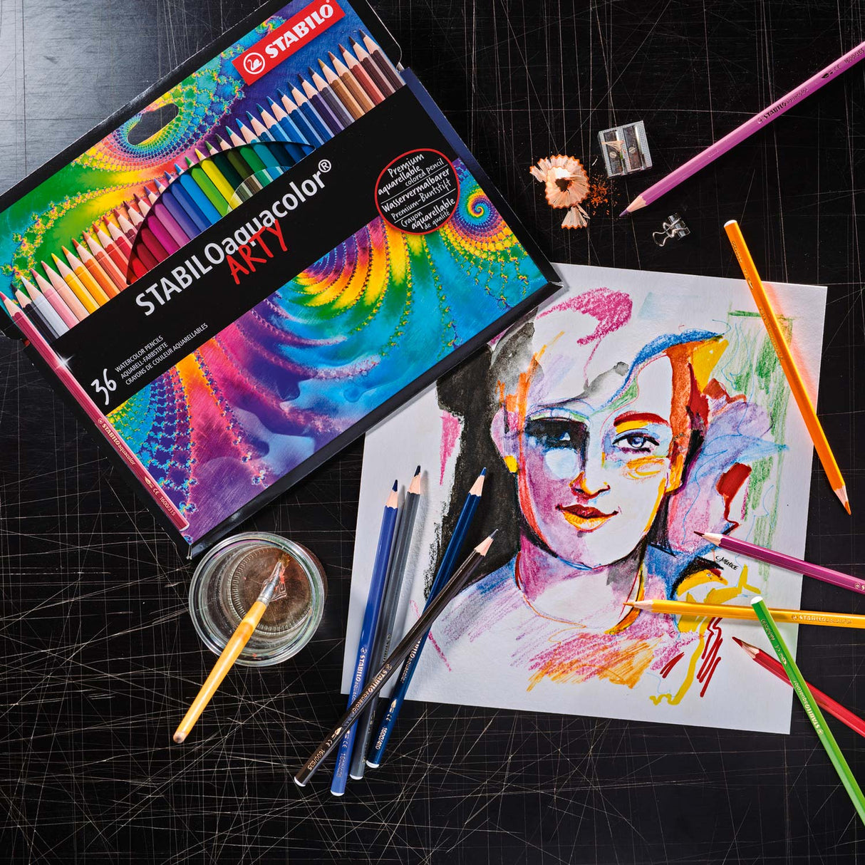 Stabilo Aquacolor-Stifte 12 Farben