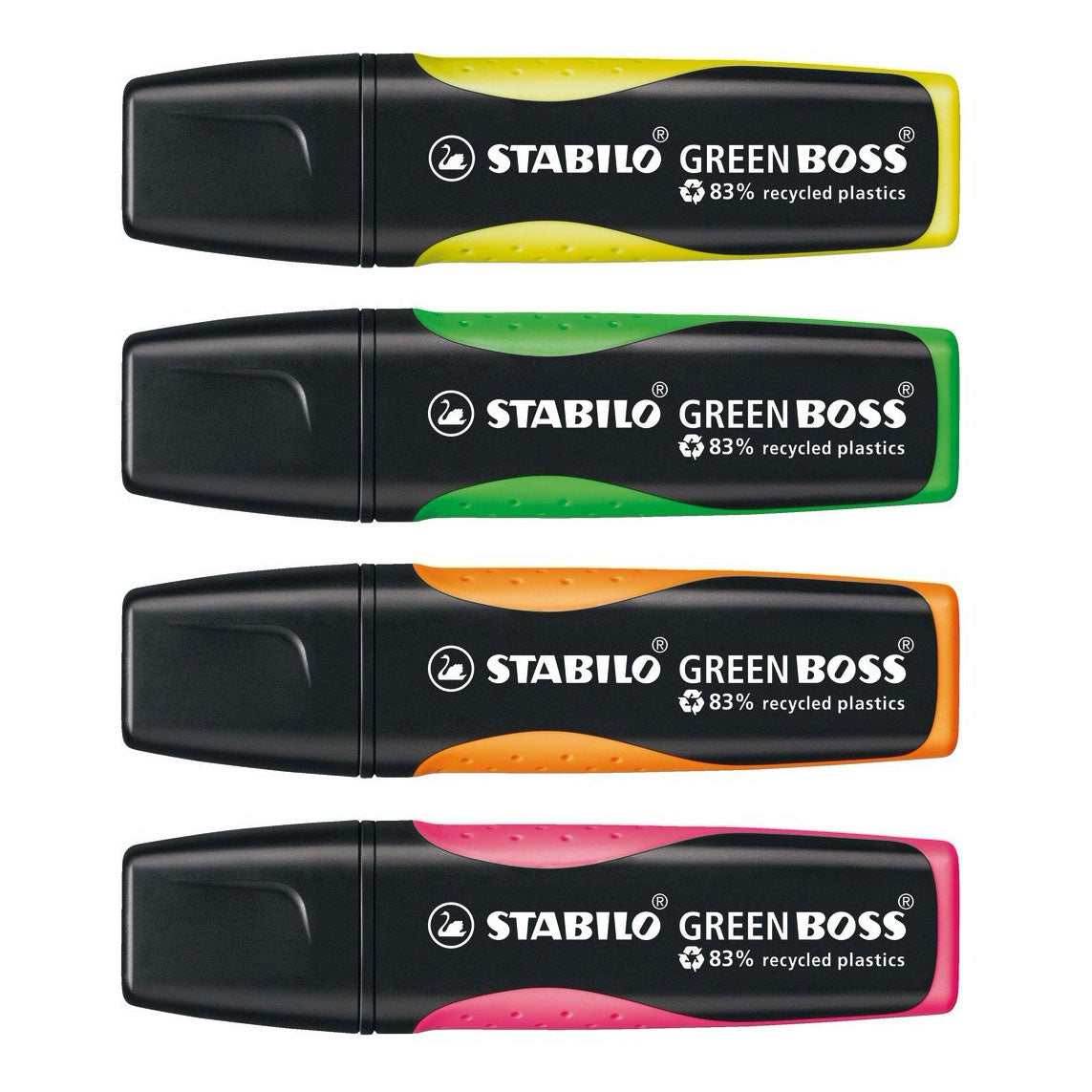 Stabilo Textmarker 6070 4 grüner Vorsprung 2-5mm grün, gelb, orange, pink