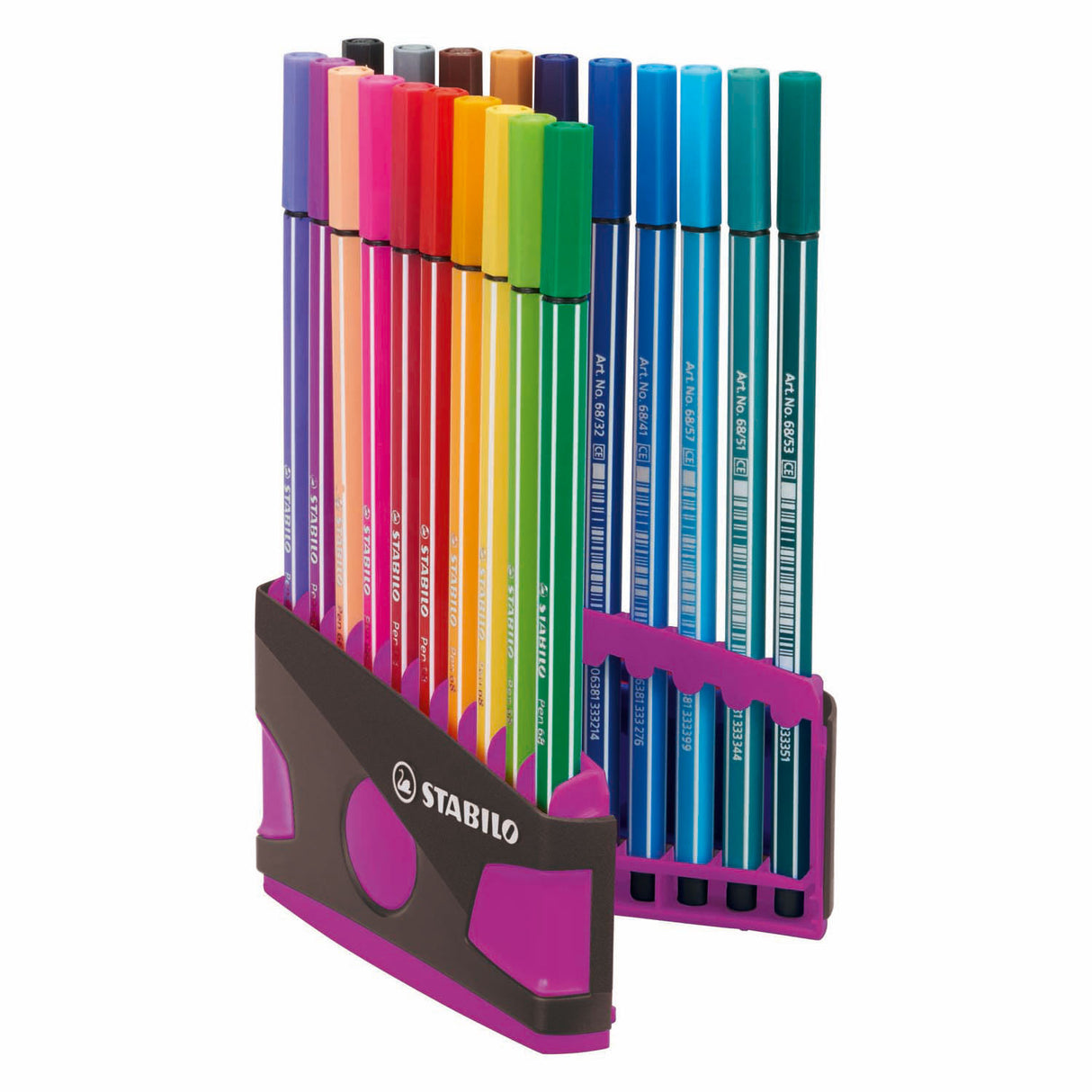 Stabilo Stift 68 in 20 Farben Anthrazitrosa