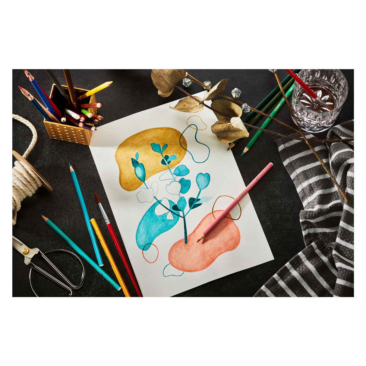 Abi Stlo Aquacolor Federmäppchen mit 12 Stück