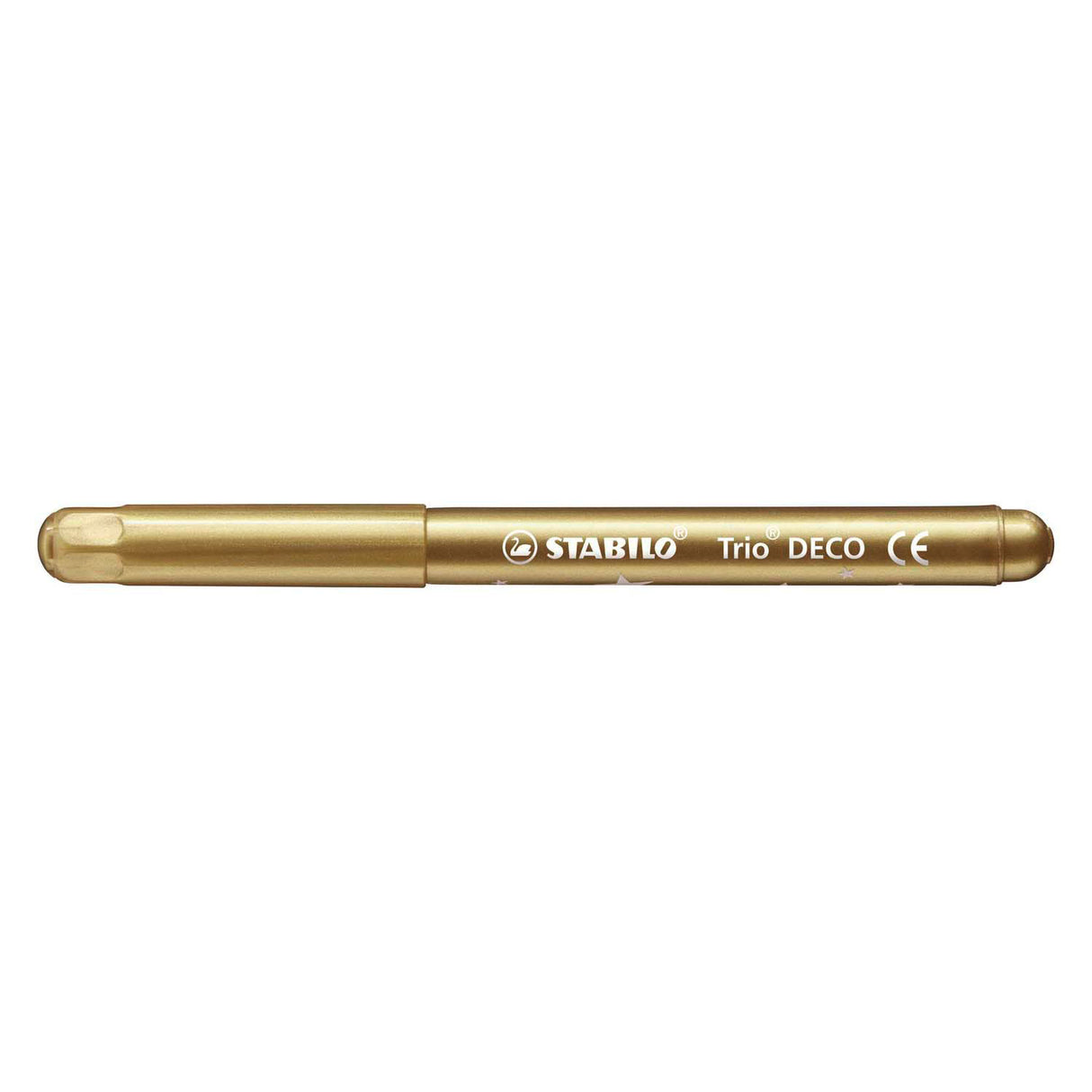 Stabilo Trio Deco – Metallic-Filzstift – mit extra dicker Spitze 3,0 mm – Etui mit 8 Farben