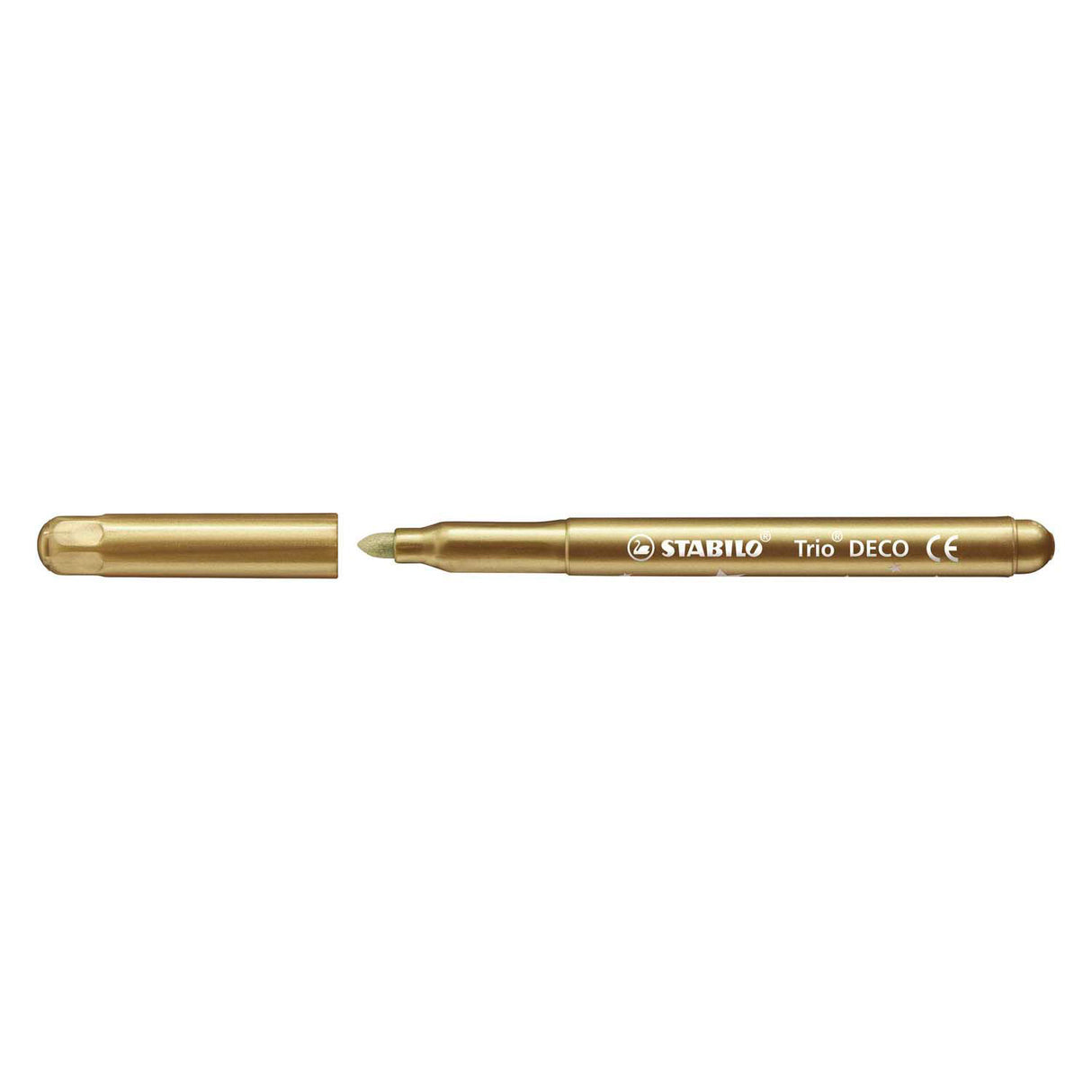 Stabilo Trio Deco – Metallic-Filzstift – mit extra dicker Spitze 3,0 mm – Etui mit 8 Farben