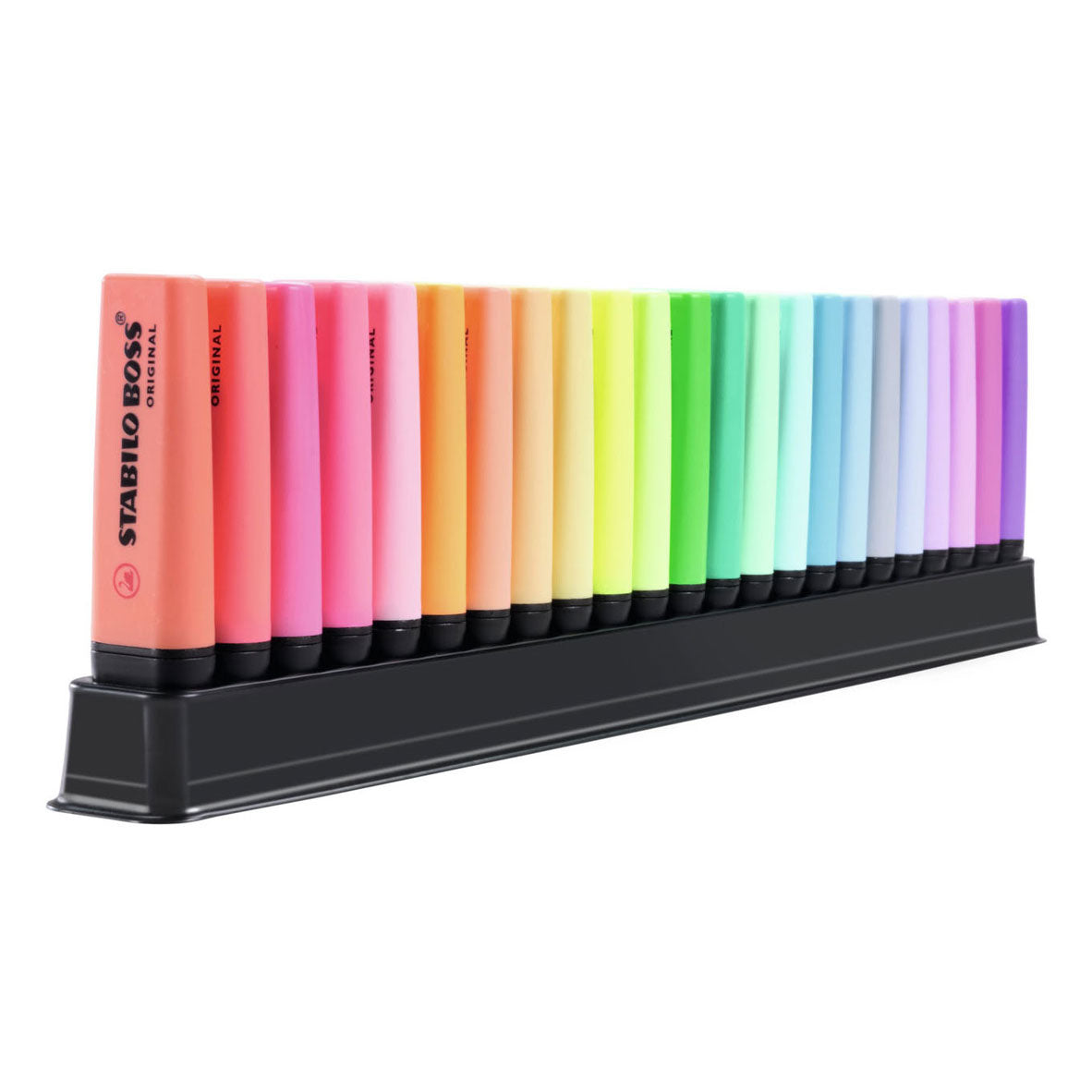 Stabilo Boss Original Textmarker-Schreibtischset – Arty 23-teilig – 9 Standard- und 14 Pastellfarben
