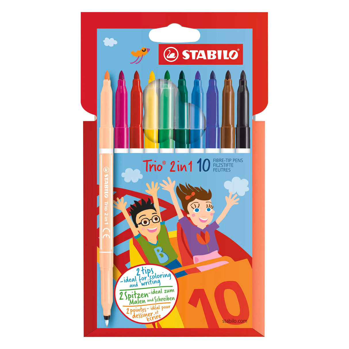 Stabilo trio 2in1 ergonomische kleurpotloden - 10dlg.