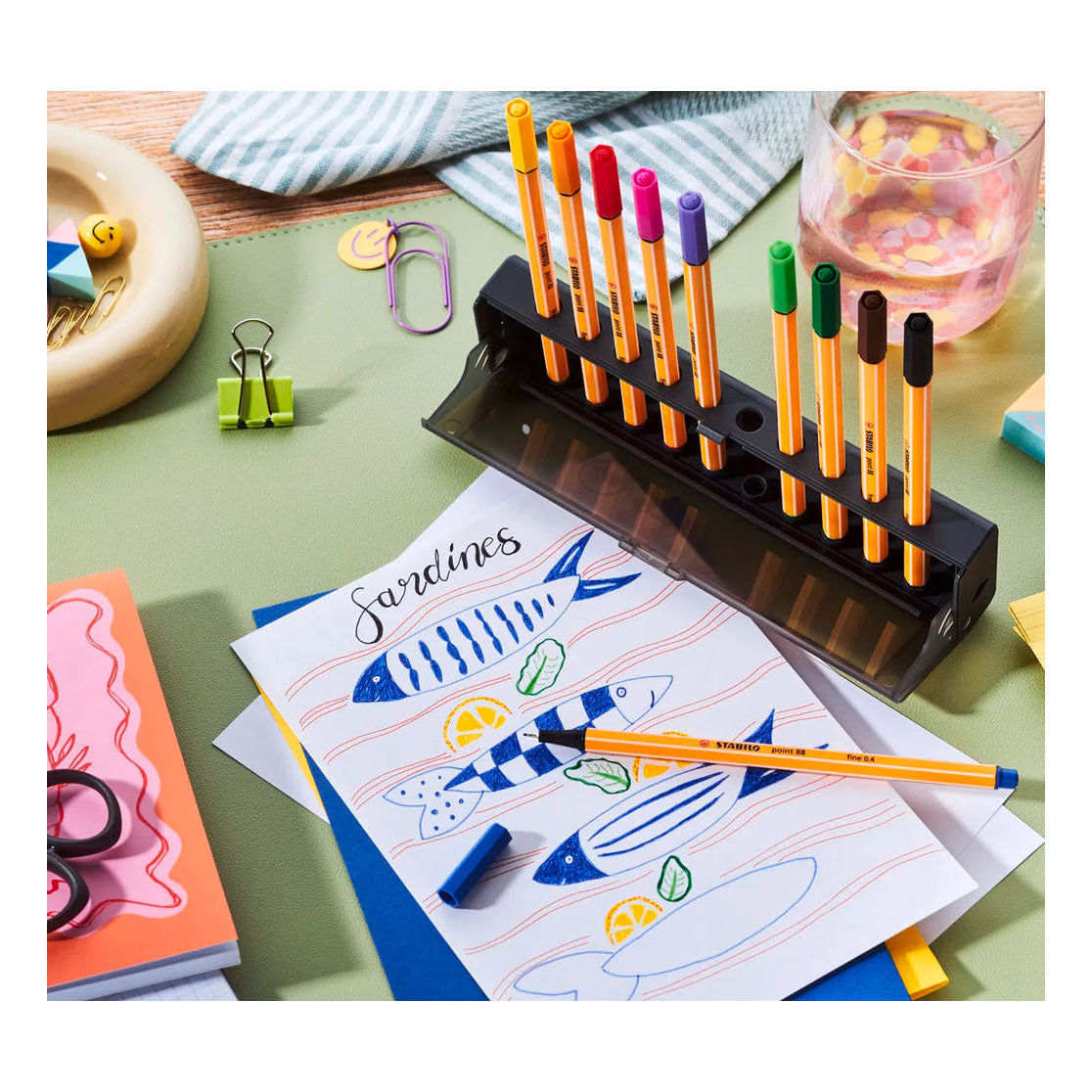 Stabilo Point 88 Klick-Set Fineliner – 10-tlg.