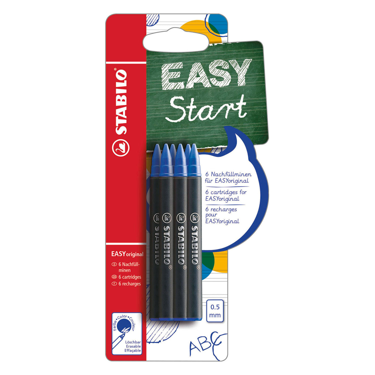 Stabilo easyoriginal Nachfüllungen mittelblau - 6 Stk.
