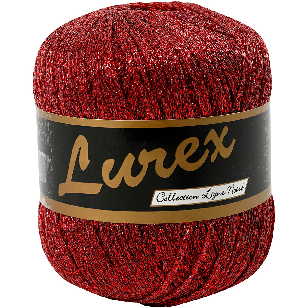 Kreativfirma Lurex Glittergarn rot, 160 m