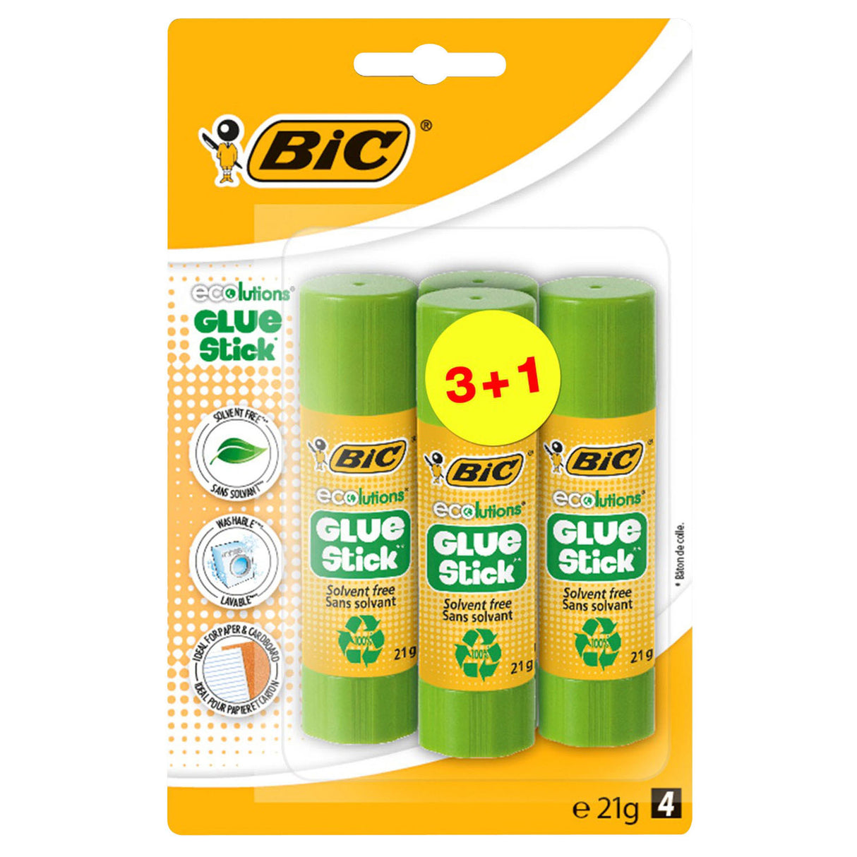 BIC Eco -Klebersticks, 4st.