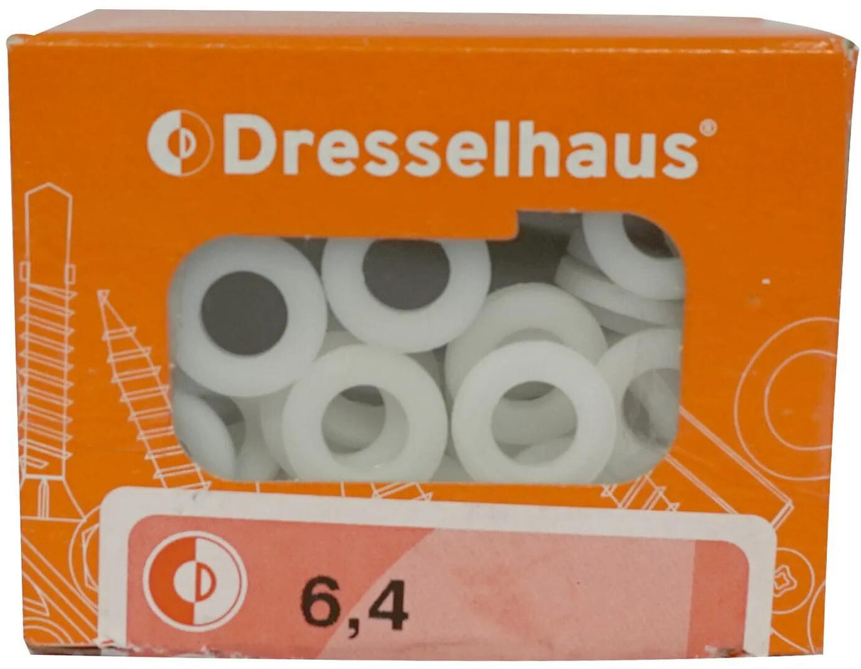 Dresselhaus-Unterlegscheiben 3902 Unterlegscheiben, Polyamid 6,4 mm Dresselh. Form a