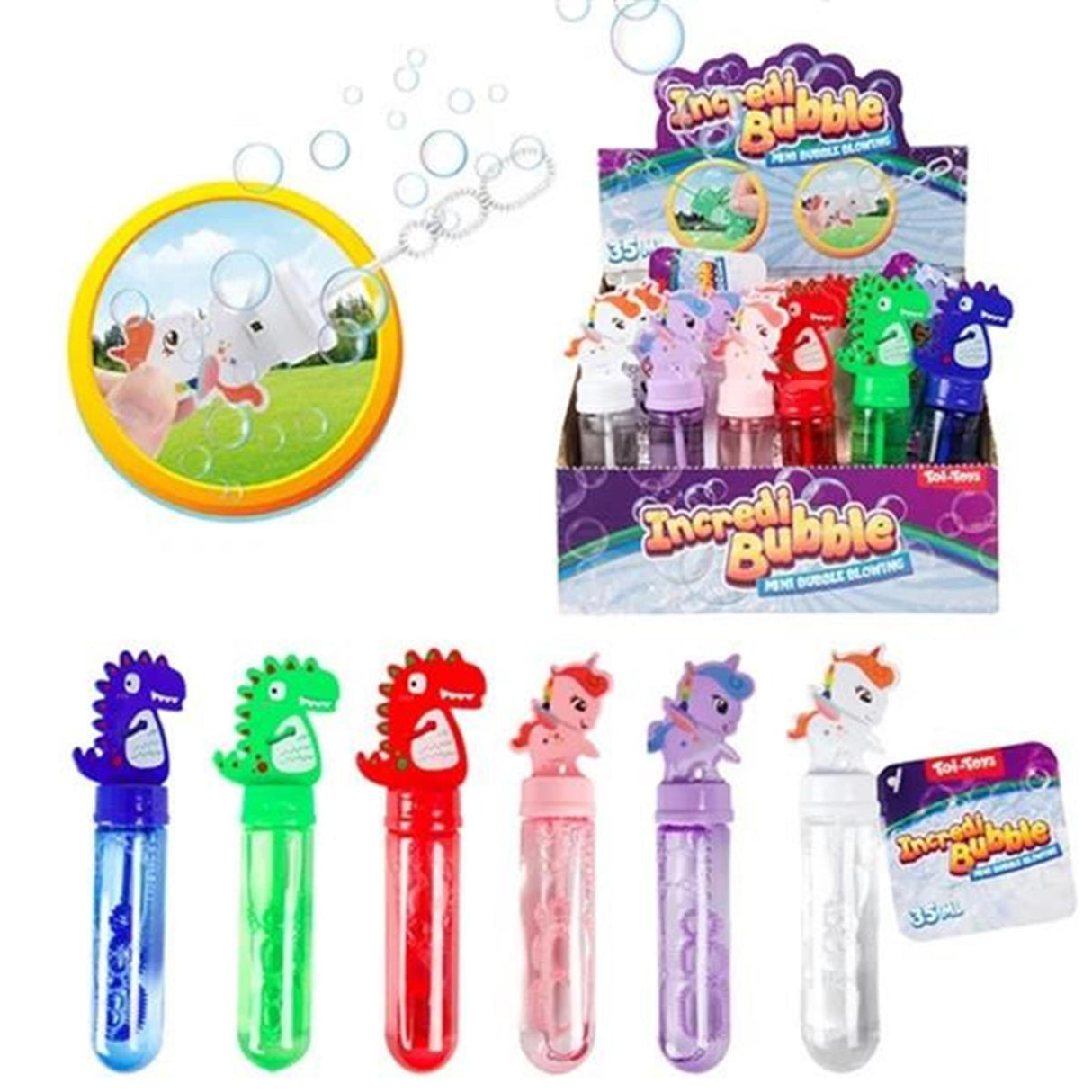 Toi-Toys Toi Toys Incredibubble Seifenblasenstab 14 cm, 6-fach sortiert