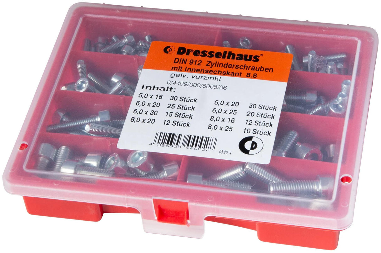Dresselhaus Zylinderkopfschraube sortiert Zylinderschrauben innen m. Innensechskant