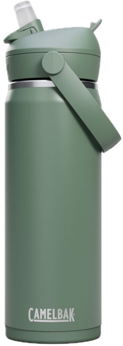 Camelbak Thrive Flip Straw Trinkflasche – 600 ml – Edelstahl – mit Strohhalm – Isolierwasserflasche – grün