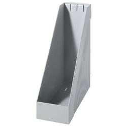Tijdschriftencassette helit the tower line lichtgrijs a4 polystyreen