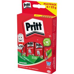 Pritt Klebestift Vorteilspack 6x22 Gramm | Klebestiftkleber | Schulbüro-Klebestift | Einfach zu verwendender, umweltfreundlicher Klebestift.