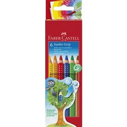 Faber-castell kleurpotloden jumbo grip faber castell 110906 kleurenassortiment 6 stuks