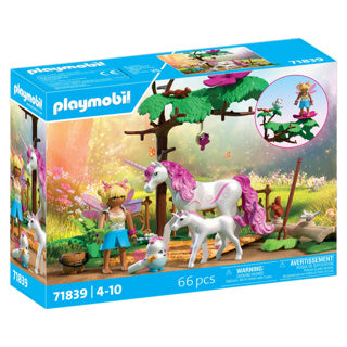 Playmobil 71839 Zauberhafter Einhornstall für Mutter und Fohlen | 2 Stk