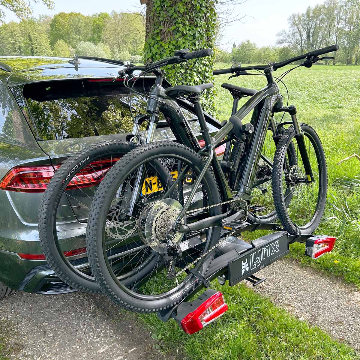 Luchsflügel neigeren Fahrradträger für 2 Fahrräder - Schreibbar