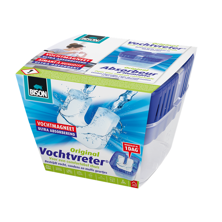 Bison Feuchtigkeitsabsorber Original Feuchtigkeitsmagnet 450gr | 2 Stk