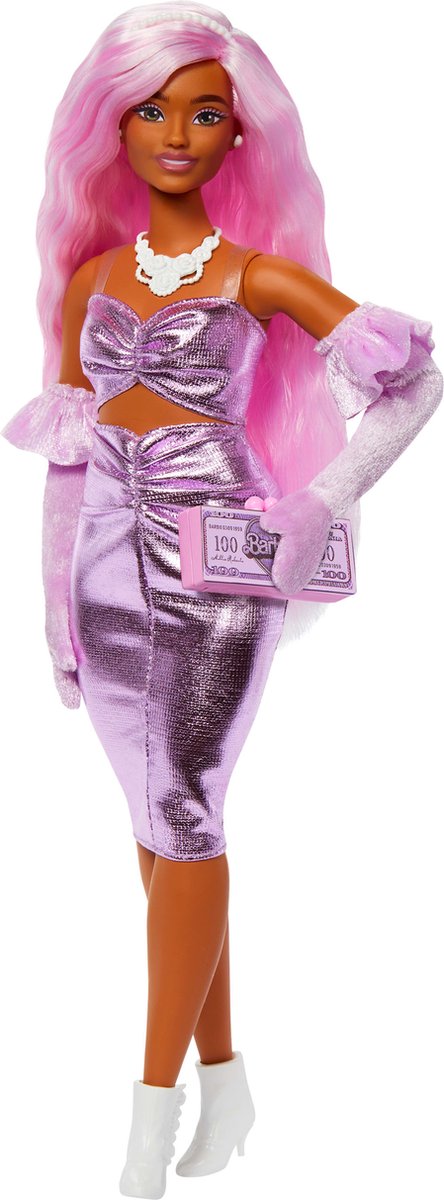 Barbie Fashionsta-Puppe Deluxe + metallisch rosa Haare