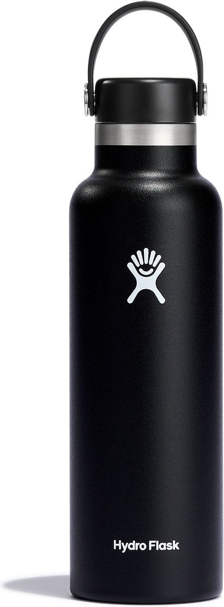 Hydro Flask Standard Mouth Flex Cap Trinkflasche (621 ml) – Schwarz
