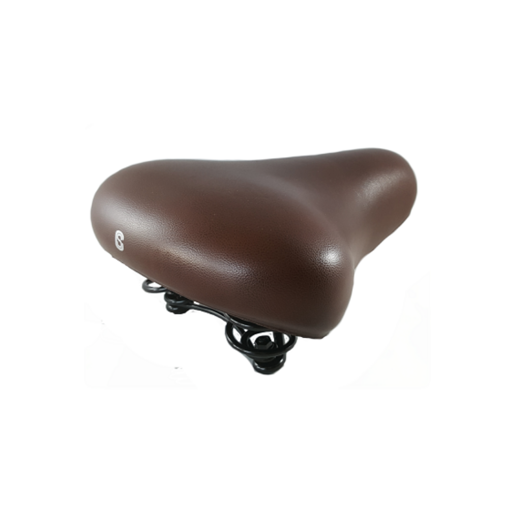 Selle Comfort Comfort Comfort Sattel City Foam Budget Dunkelbraun, einschließlich Strop (Workshop -Paket)