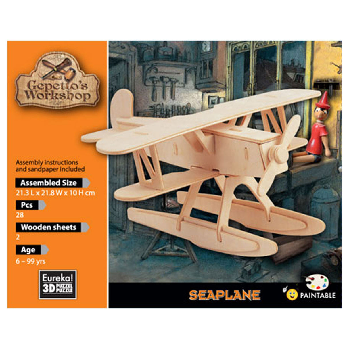 Eureka Gepetto's Workshop Holzbausatz 3D – Wasserflugzeug