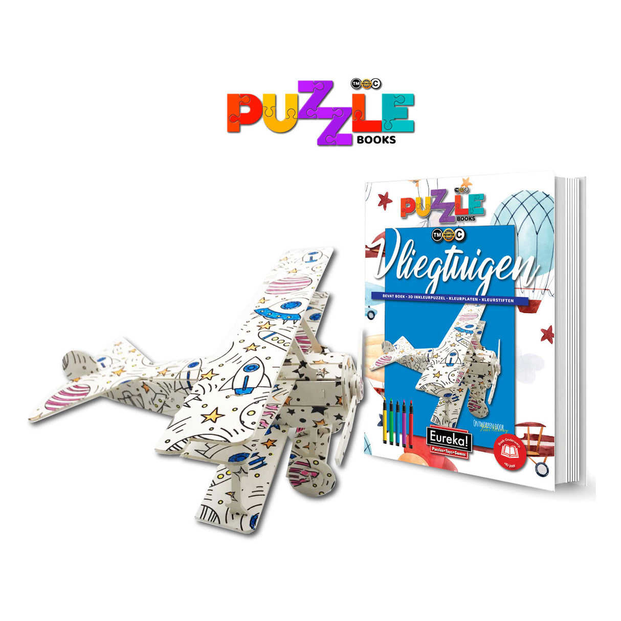 Eureka 3D -Puzzle -Bücher - Flugzeuge
