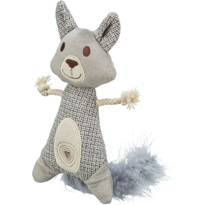 Trixie Waschbär xxl Plüschstoff mit Feder mit Katzenminze