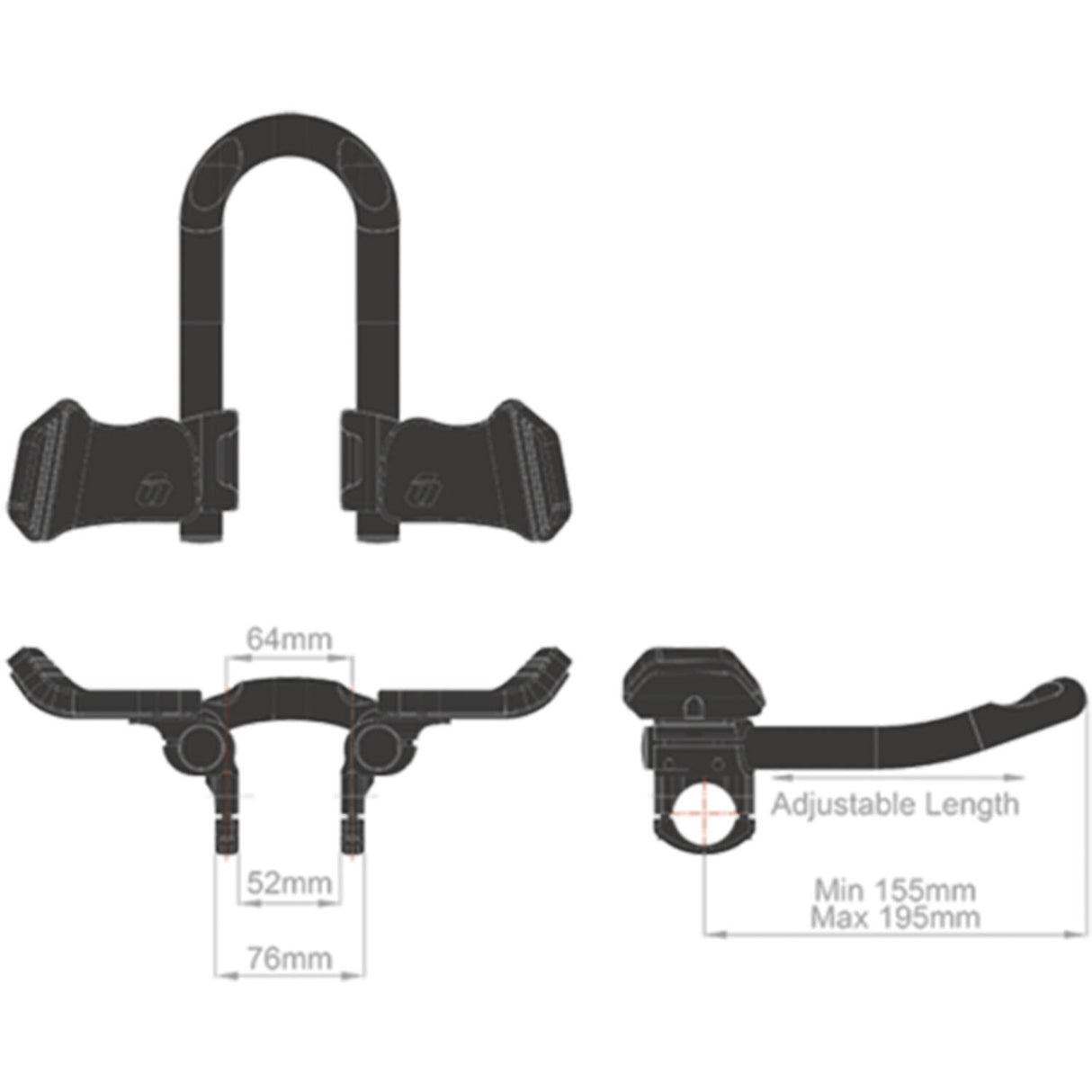 Controltech – Falcon Triathlon TT Aerobar Mini Clip-on Aluminium
