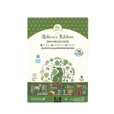 Rezept für gefriergetrocknetes Ziegenfutter von Pawfect