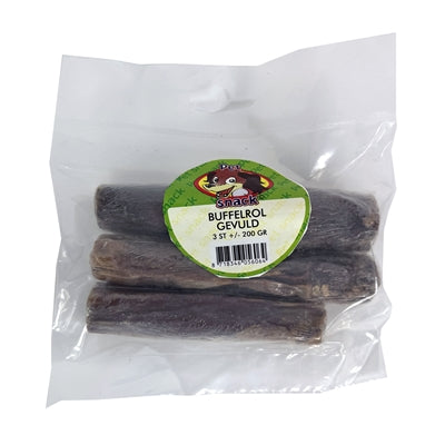 Mit Petsnack gefüllte Büffelrolle