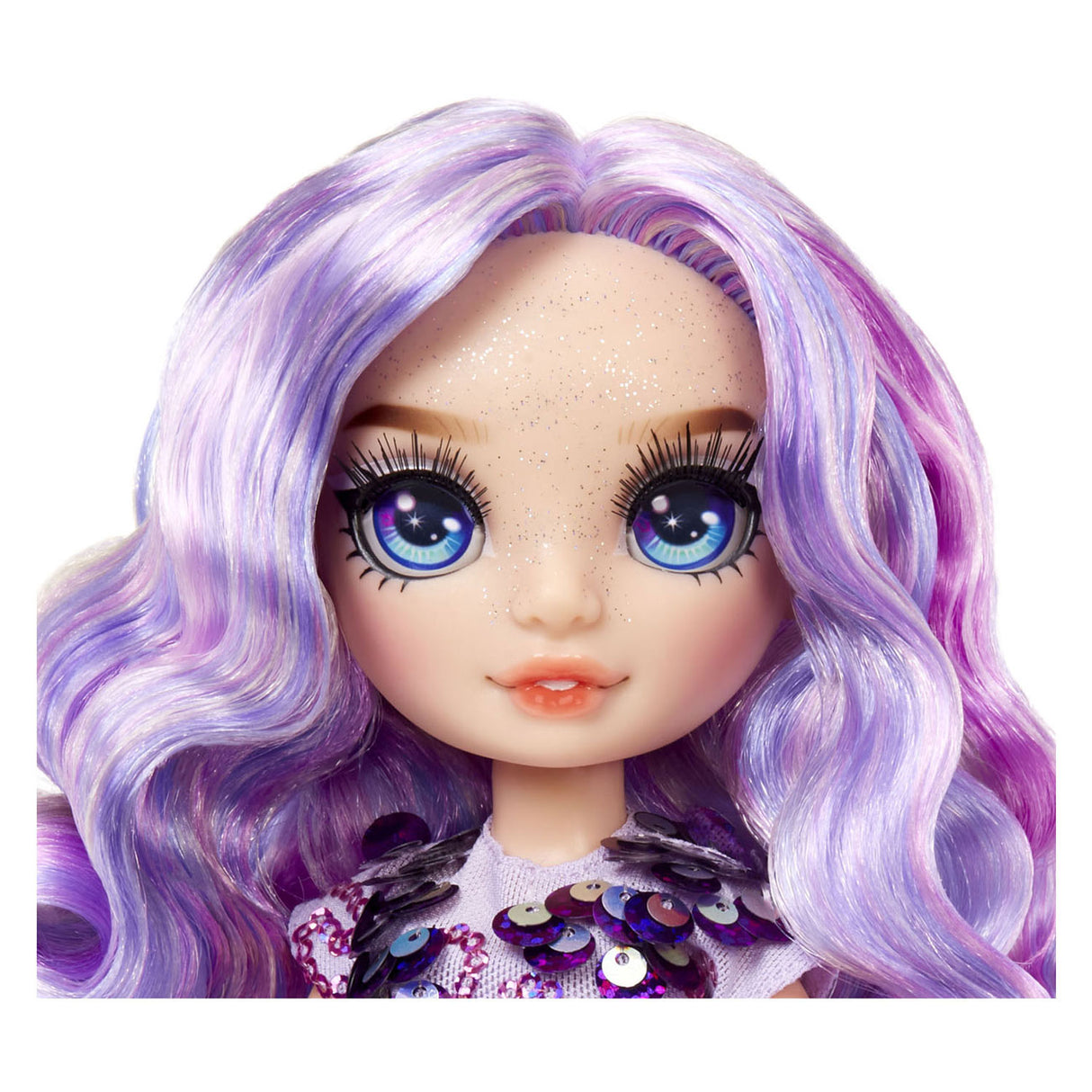 Rainbow High klassische Modepuppe – 28 cm – violett (lila) – mit Schleim-Set und Tier