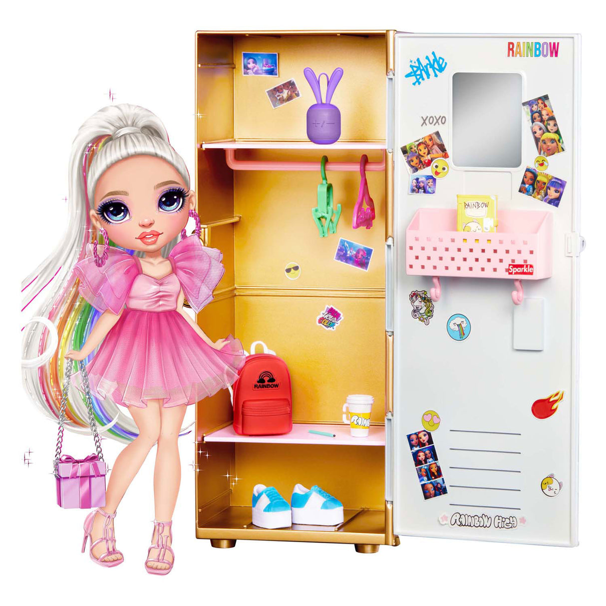 Mga Entertainment Rainbow High Spind-Spielset mit Zubehör