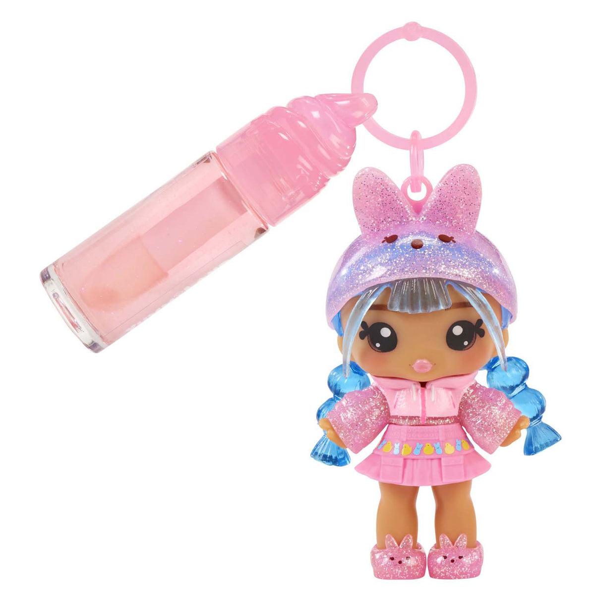Mga Entertainment Yummiland Puppe – Ostern Marsha Peeps Pink mit Lipgloss-Set