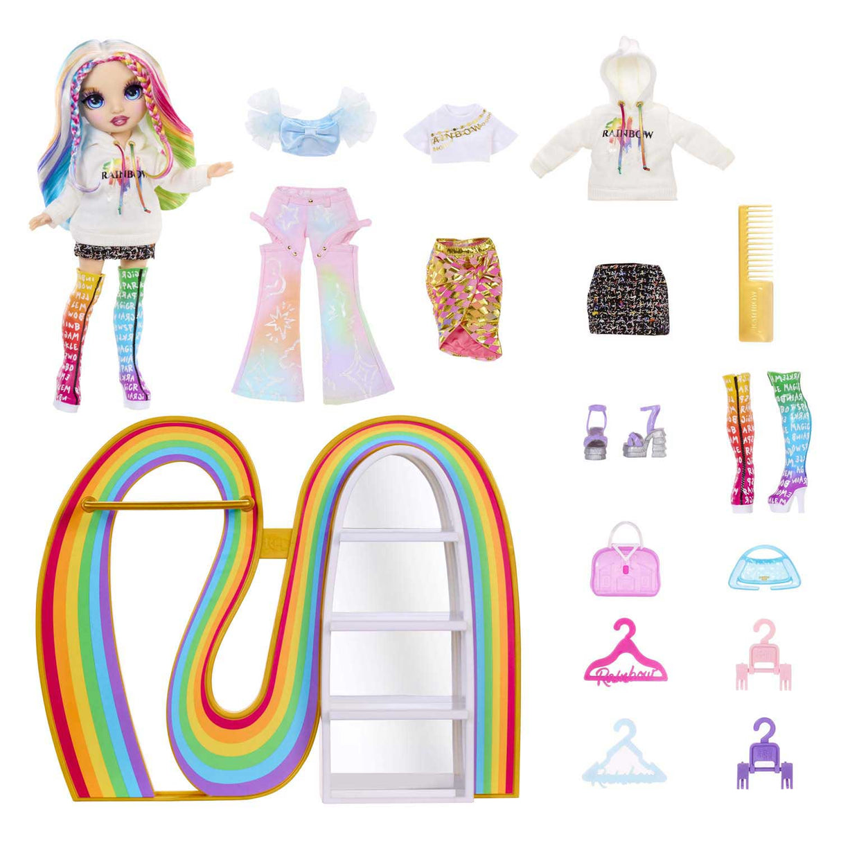 Mga Entertainment Rainbow High Amayas Regenbogen-Schrank-Spielset
