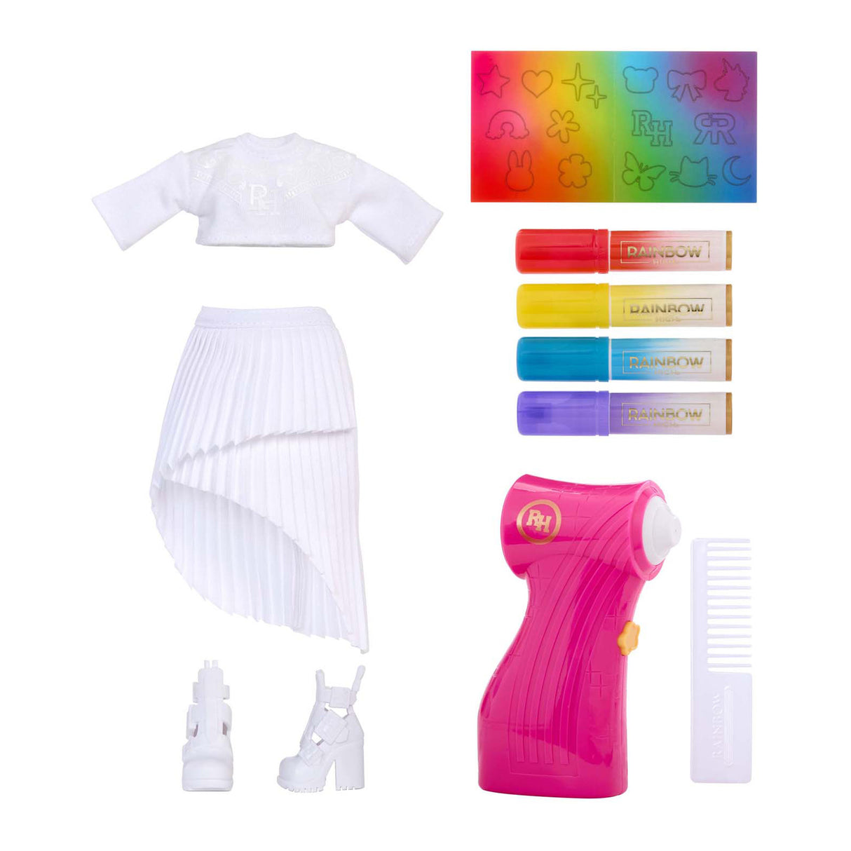 Mga Entertainment Rainbow High Air Brush schafft Modepop – lila Augen
