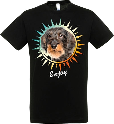 T-Shirt Dackel schwarz