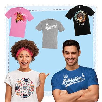 T-Shirt Go Retriever blau