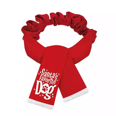 Plenty Gifts Weihnachtsschal Weihnachtsmanns Lieblingshund rot