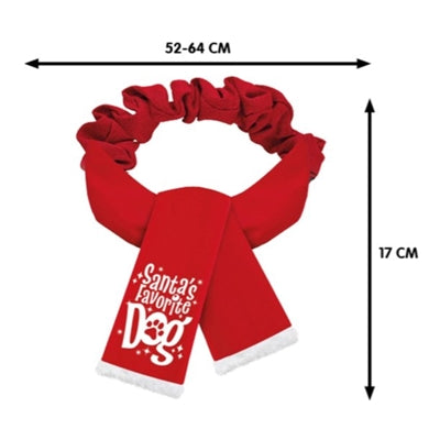 Plenty Gifts Weihnachtsschal Weihnachtsmanns Lieblingshund rot