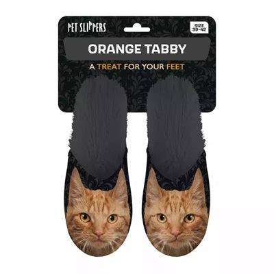 Slipper orange Katze schwarz