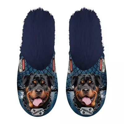 Rottweiler-Hausschuh dunkelblau