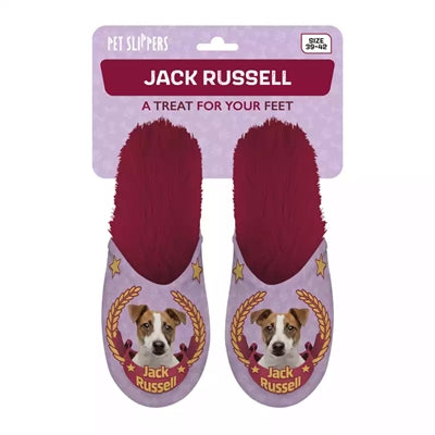 Slipper Jack Russel Pink Fuchsia