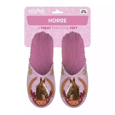 Pantoffel Pferd rosa
