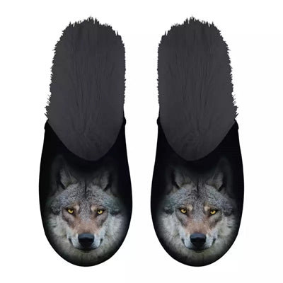 Slipper Wolf schwarz