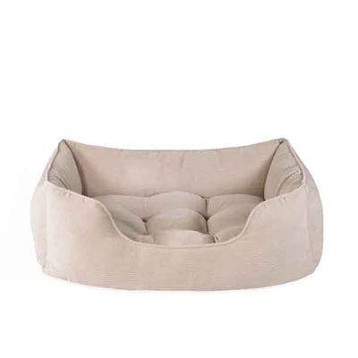 Rosewood 40 Winks Hundebett, Kordel, gerippter Stoff, Beige