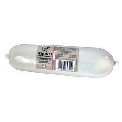 Freds gedämpfte Frischfleischwurst, Kaninchenkorn und glutenfrei